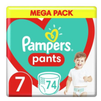 PAMPERS Pants 7 (17 kg+) 74 ks Mega pack - plenkové kalhotky