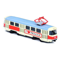 Rappa Kovová česká retro tramvaj, 16 cm PRAGUE