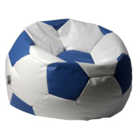 Sedací pytel Antares Euroball, tvar fotbalového míče, bílo-modrá