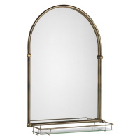 TIGA zrcadlo 48x67cm, skleněná polička, bronz HZ206