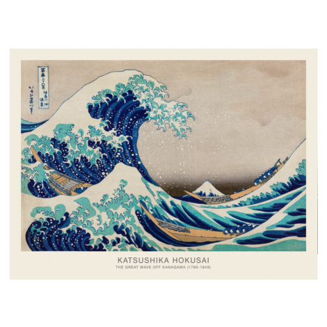 Obrazová reprodukce Velká vlna u Kanagawy, 40x30 cm