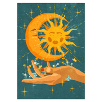 Ilustrace Sun and moon in my hand, Raissa Oltmanns, 30 × 40 cm