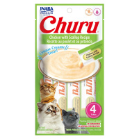 INABA Cat Churu Pyré - kuře s hřebenatky 4 x 14 g