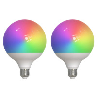 LUUMR LUUMR Smart LED, 2, E27, G125, 9W, RGBW, CCT, matný, Tuya