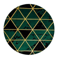 Dywany Łuszczów Kusový koberec Emerald 1020 green and gold kruh 200 × 200 (průměr) kruh