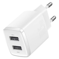 Nabíječka Baseus Compact Quick Charger, 2x USB, 10.5W (white)