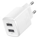 Nabíječka Baseus Compact Quick Charger, 2x USB, 10.5W (white)