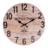 Nástěnné hodiny Vintage port, pr. 34 cm, dřevo