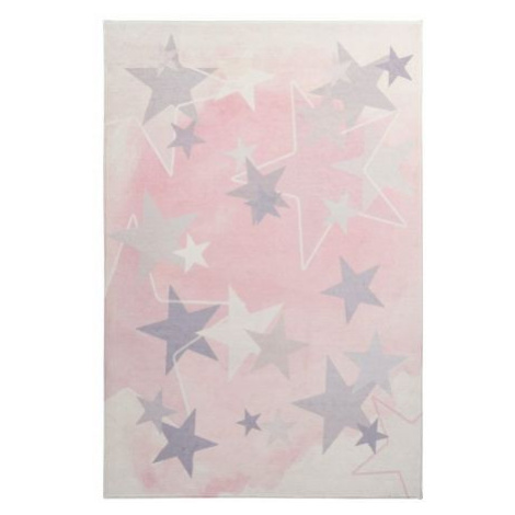 Dětský kusový koberec Stars 410 pink FOR LIVING