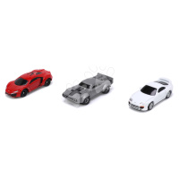 Autíčka Fast & Furious Nano Cars Wave 4 Jada kovová délka 4 cm sada 3 druhů