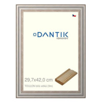 DANTIK rámeček 29,7 × 42, TOULON bílý velký plexi čiré