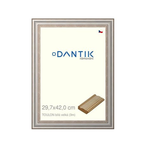 DANTIK rámeček 29,7 × 42, TOULON bílý velký plexi čiré