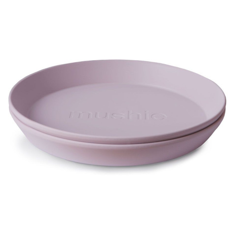 Mushie kulatý talíř 2 ks - Soft Lilac