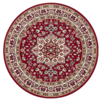Nouristan - Hanse Home koberce Kruhový koberec Mirkan 104103 Red Rozměry koberců: 160x160 (průmě