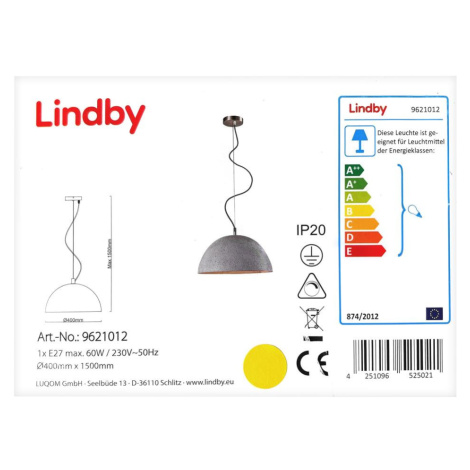 Lindby Lindby - LED RGBW Stmívatelný lustr na lanku CAROLLE 1xE27/10W/230V Wi-Fi Tuya