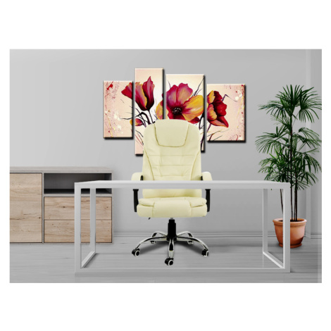 Otočná kancelářská židle v béžové barvě