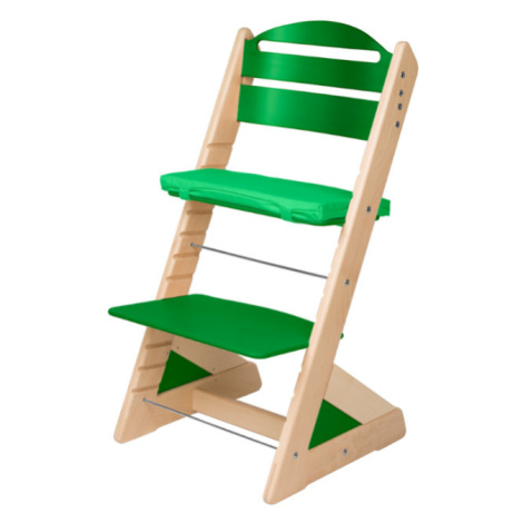Dětská rostoucí židle JITRO PLUS bukovo - zelená