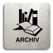 Accept Piktogram "archiv" (80 × 80 mm) (stříbrná tabulka - černý tisk bez rámečku)