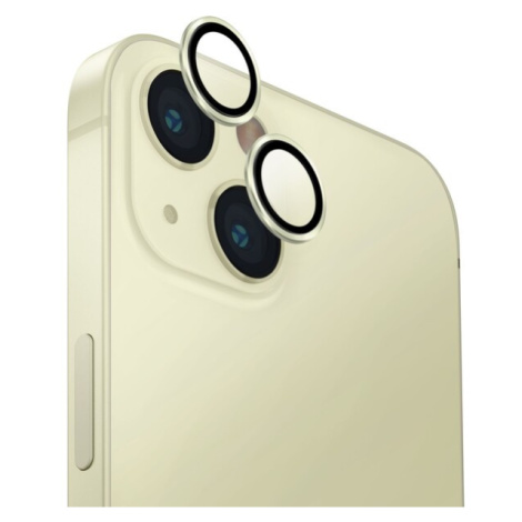 UNIQ OPTIX Aluminium Camera Lens Protector iPhone 15/15 Plus žlutá