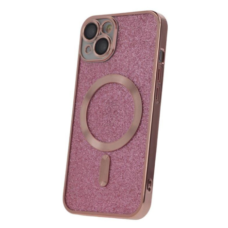 Silikonové TPU pouzdro Mag Glitter Chrome pro Apple iPhone 12, růžová