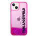 Karl Lagerfeld KLHCP14MLCKVF hard silikonové pouzdro iPhone 14 PLUS 6.7" pink Liquid Glitter Elo