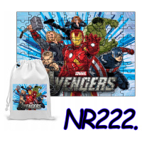 Puzzle 192 El. Skládačka dárek Postavičky Avengers Sáček S Potiskem