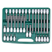 Hlavice 1/2” TORX, vel. T20-T70, krátké a prodloužené, sada 32 ks - JONNESWAY S07H4932S