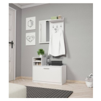 Předsíňová stěna předsíňový set luna (bílá mat)