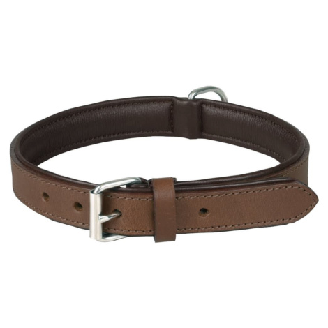 Flamingo Arizona Kožený obojek s pěnovou výplní Hnědá L