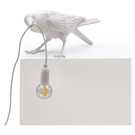 SELETTI LED deko stolní lampa Bird Lamp, hrající, bílá