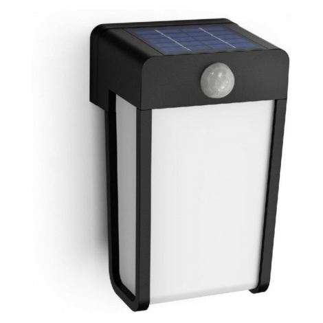 Philips Shroud solární venkovní nástěnné LED svítidlo 2,3W 2700K, černá