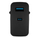 Univerzální USB nabíječka Natec RIBERA GaN 65W, 1X USB-A, 1X USB-C, Černá