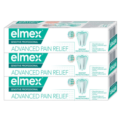 ELMEX Sensitive Professional Advanced Pain Relief zubní pasta pro citlivé zuby 3 x 75 ml