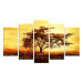 Hanah Home Vícedílný obraz Tree In The Golden Hour 110x60 cm