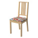 Dekoria Potah na sedák židle Börje, růžová a modrá, potah sedák židle Börje, Intenso Premium, 14