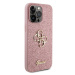 Guess hard kryt na iPhone 15 PRO 6.1" Pink Glitter Script Big 4G