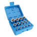 Hlavice 1/4”, 3/8” a 1/2” nástrčné TORX-E, vel. E4-E24, sada 14 ks - SATRA