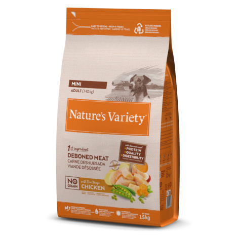 Nature's Variety No Grain Mini Adult kuřecí z volného chovu - 1,5 kg Nature’s Variety