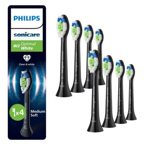 PHILIPS Sonicare optimal white standard černé náhradní hlavice 8 kusů