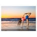 Fotografie Yoga Pose at the Beach, becon, (40 x 30 cm)