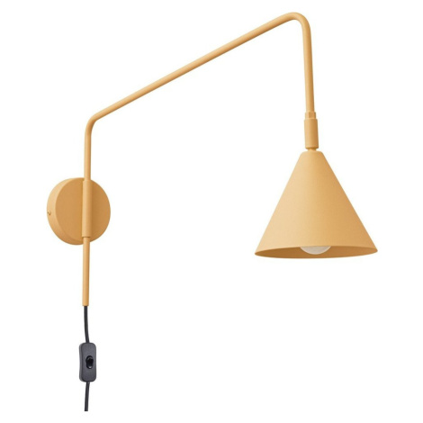 Žluté nástěnné svítidlo do zásuvky ø 14 cm Zylo – Sollux SOLLUX LIGHTING