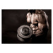 Umělecká fotografie Bodybuilder performing power lift curl, HadelProductions, (40 x 26.7 cm)