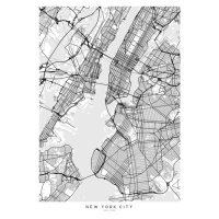 Mapa New York City (scandinavian style), Blursbyai, 26.7x40 cm