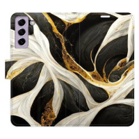 iSaprio flip pouzdro BlackGold Marble pro Samsung Galaxy S21 FE 5G