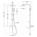 MEXEN/S CQ54 vanový sloup s termostatickou baterií, černá / chrom 779105495-71