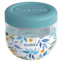 QUOKKA - Plastová nádoba na jídlo Bubble Watercolor Leaves 770 ml