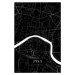 Mapa Pisa black, 26.7x40 cm