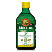 Mollers Omega 3 D+ rybí olej 250 ml
