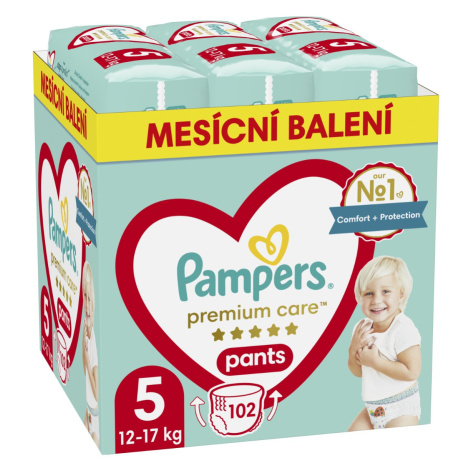Pampers Premium Care Pants vel. 5 12–17 kg plenkové kalhotky 102 ks