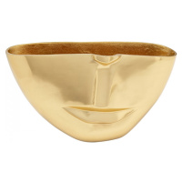 KARE Design Hliníková váza Half Face Gold 38cm